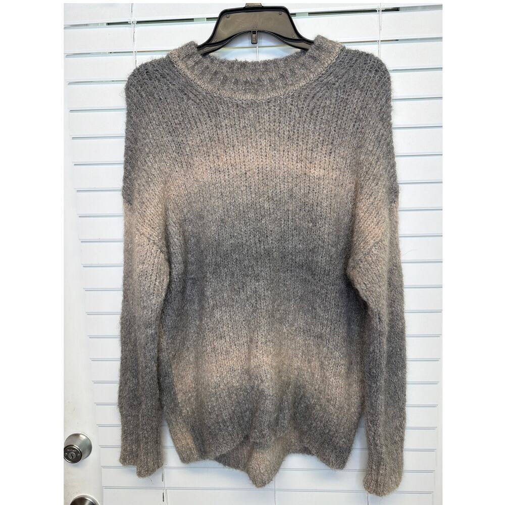 Banana Republic Vernice Oversized Alpaca Sweater Italian Yarn Gray Size Small